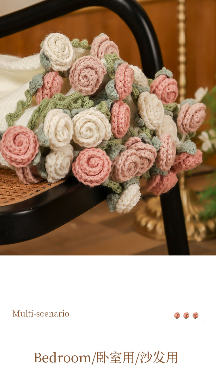 Coquette Enchanted Floral Knit Blanket