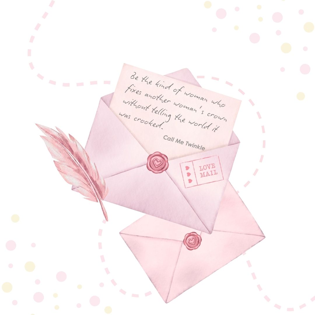 Coquette Letters of Love and Strength Wallpaper
