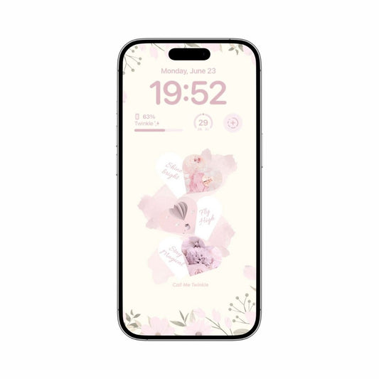 Fondo de pantalla de jardín con corazones edificantes