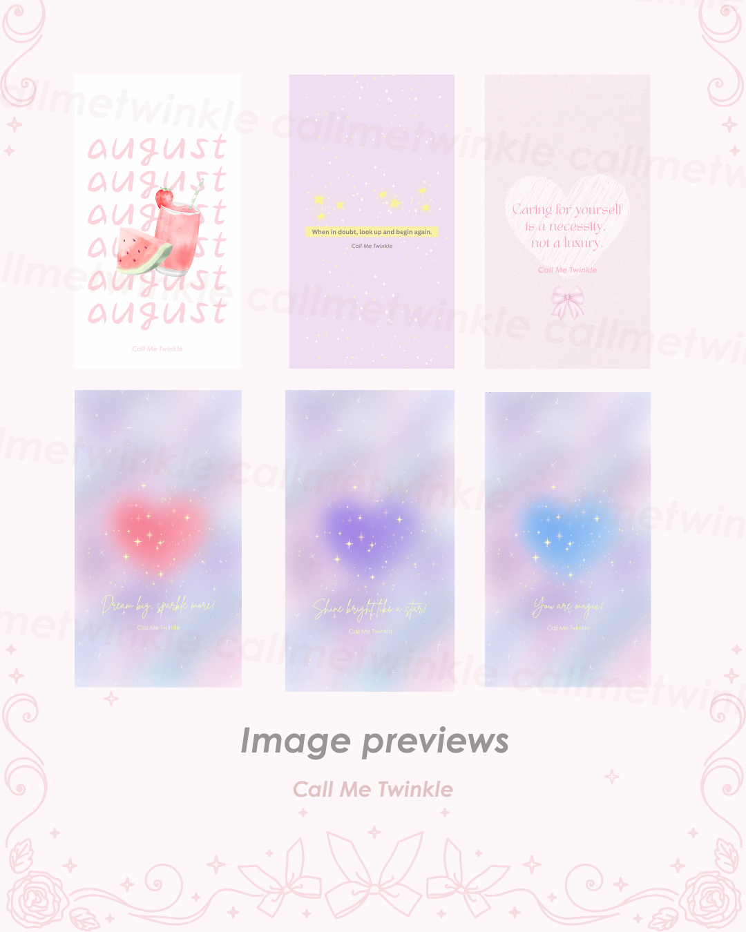 Healing Wallpaper Pack – 50+ Soft & Girly Calm Designs