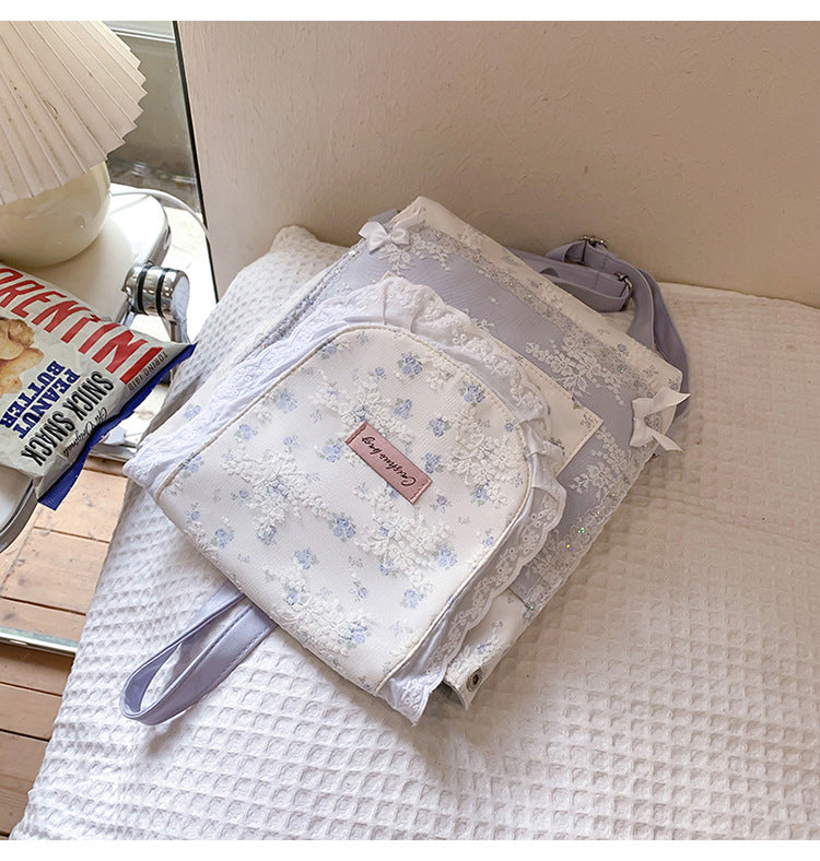 Coquette Lace Petal Daydream Whisper Backpack