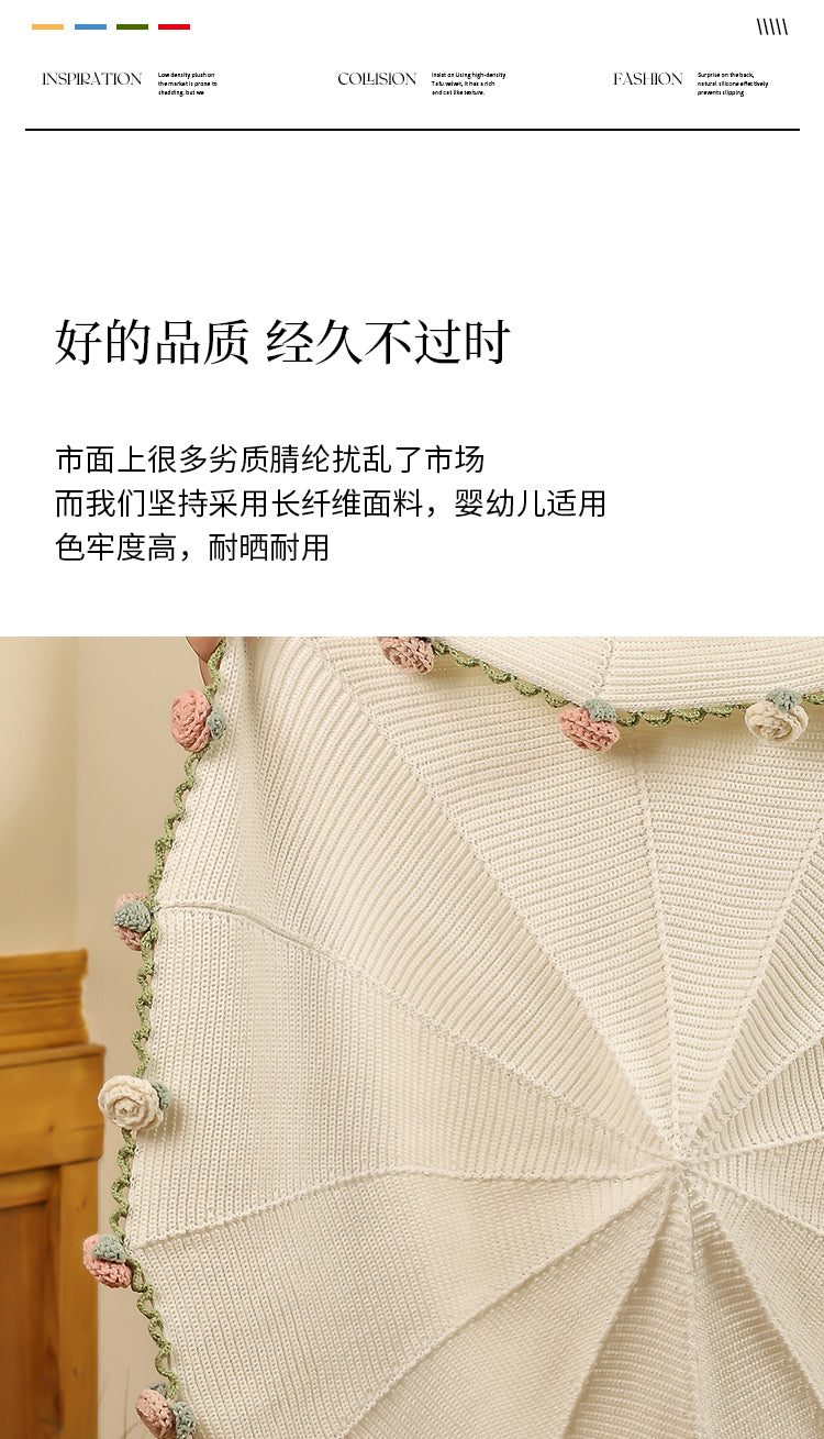 Coquette Enchanted Floral Knit Blanket