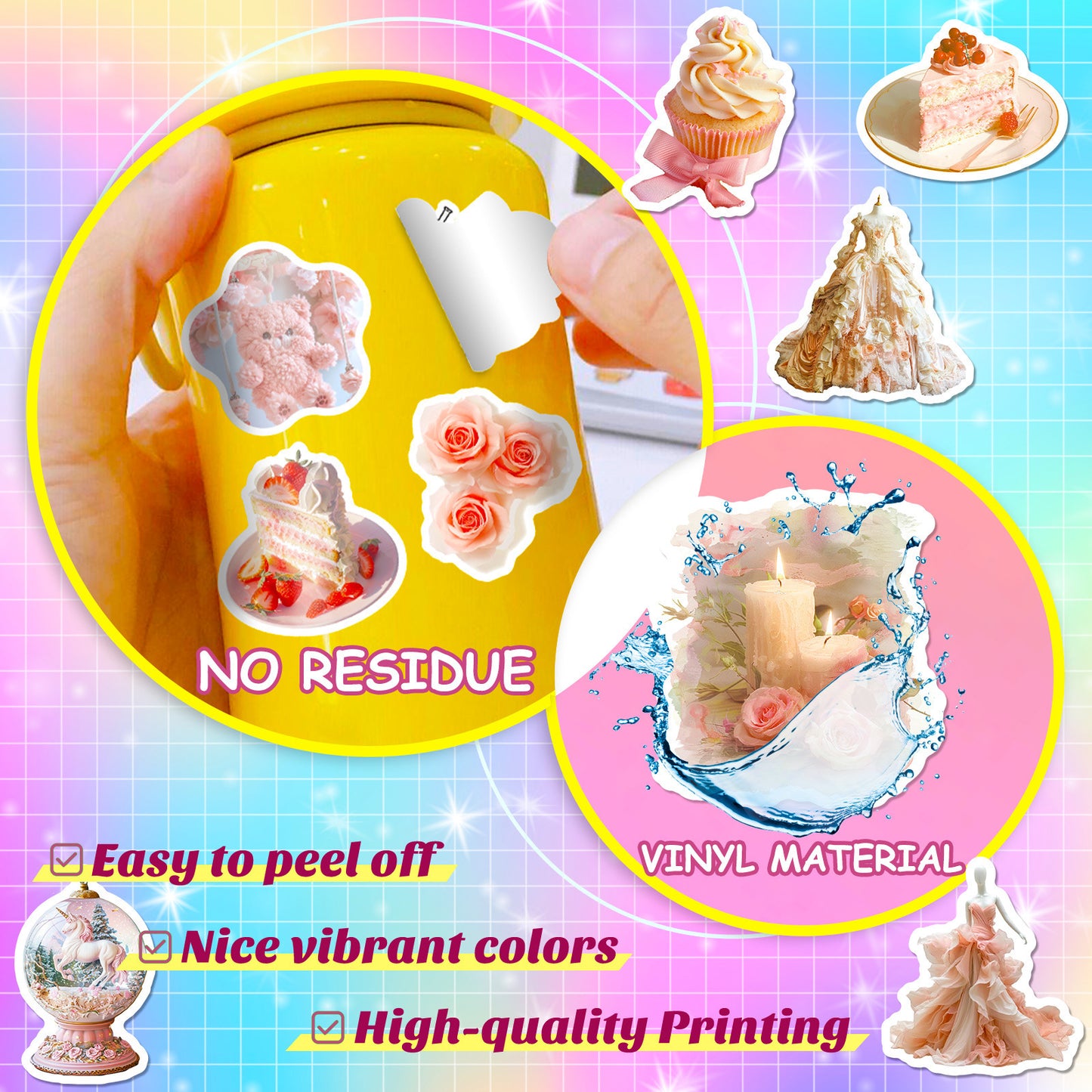 Pink Dream Vinyl Stickers