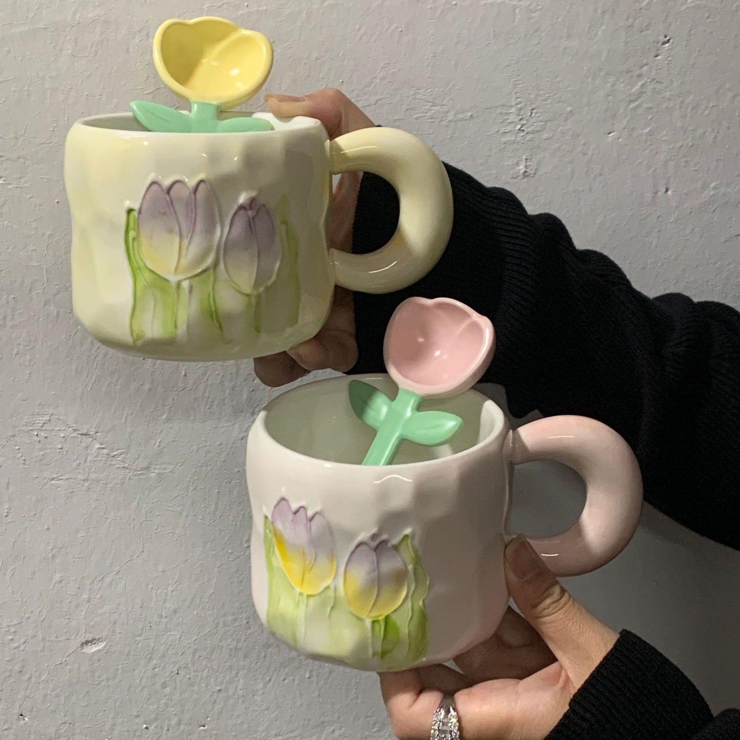 Coquette Enchanted Garden Tulip Mug & Petal Spoon Set