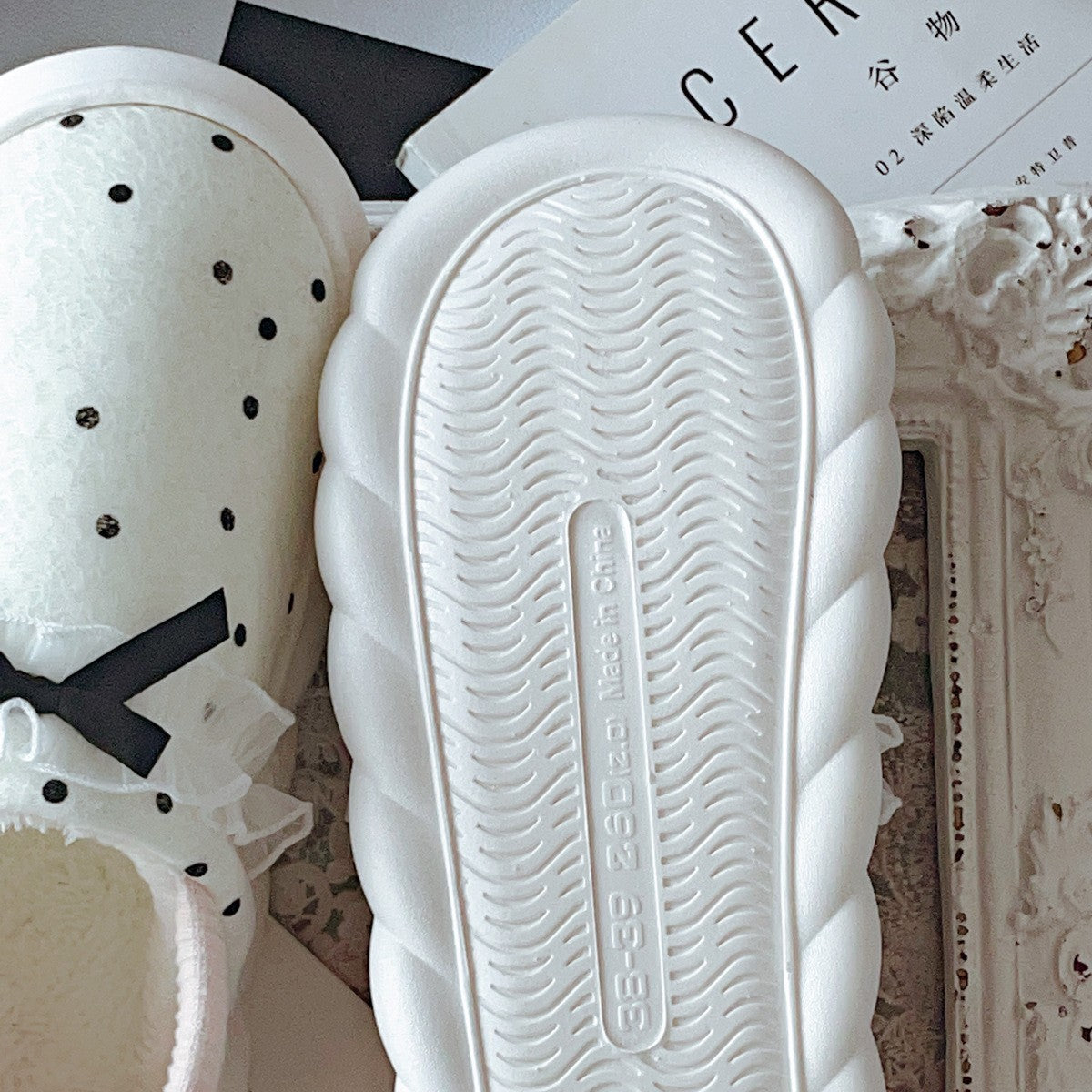 Coquette When Polka Dots Fall Softly Slippers