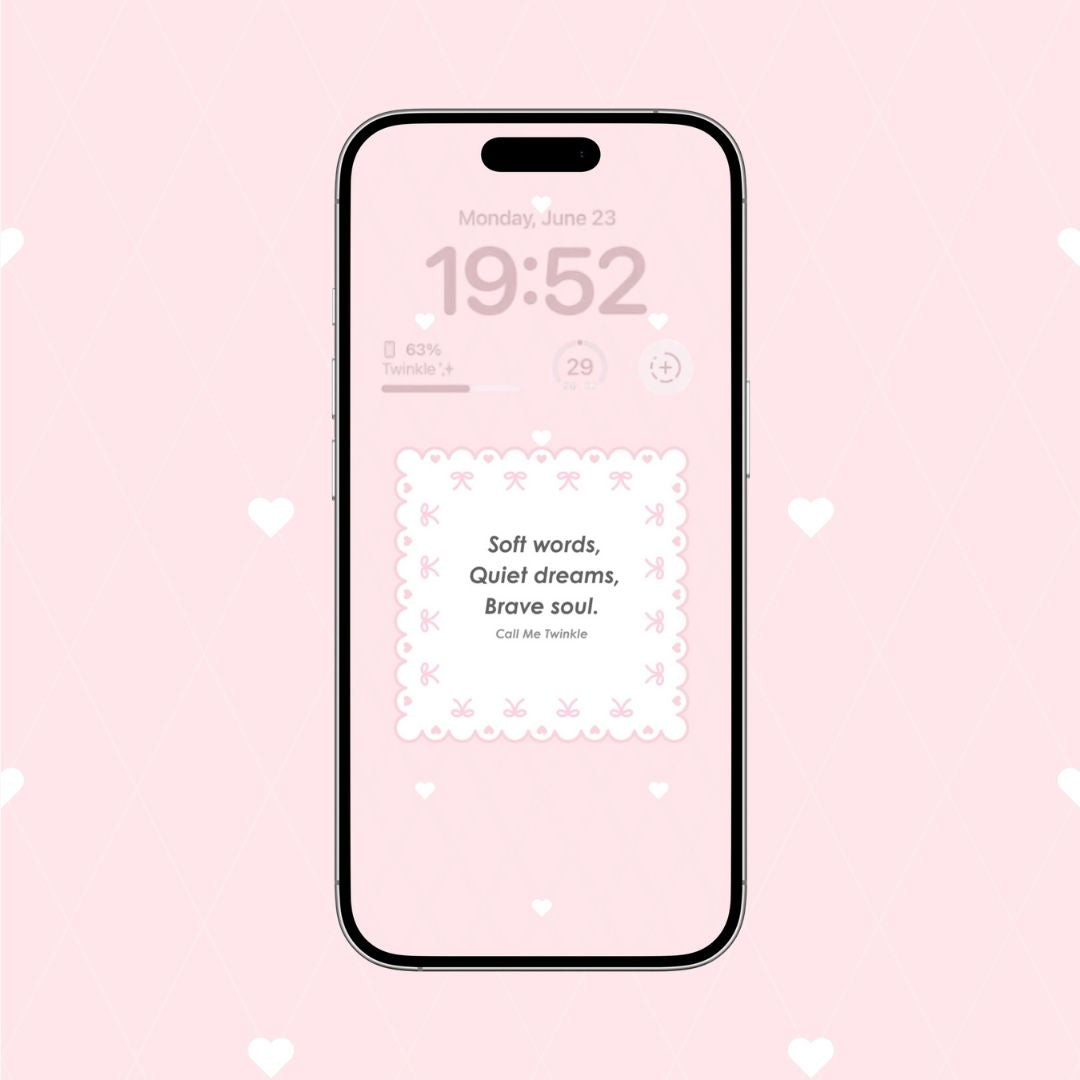 Coquette Soft Words Brave Soul Wallpaper