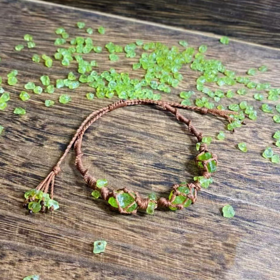 Green Leaf Harmony Bracelet Handmade