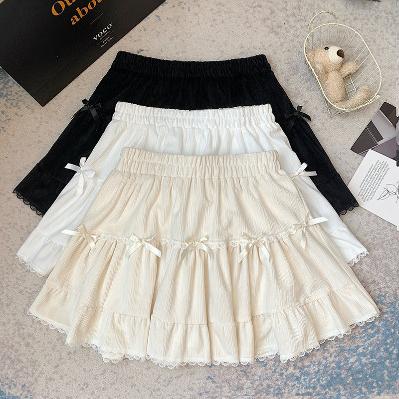 Summer Whimsy Cake Lace Puffy Mini Skirt