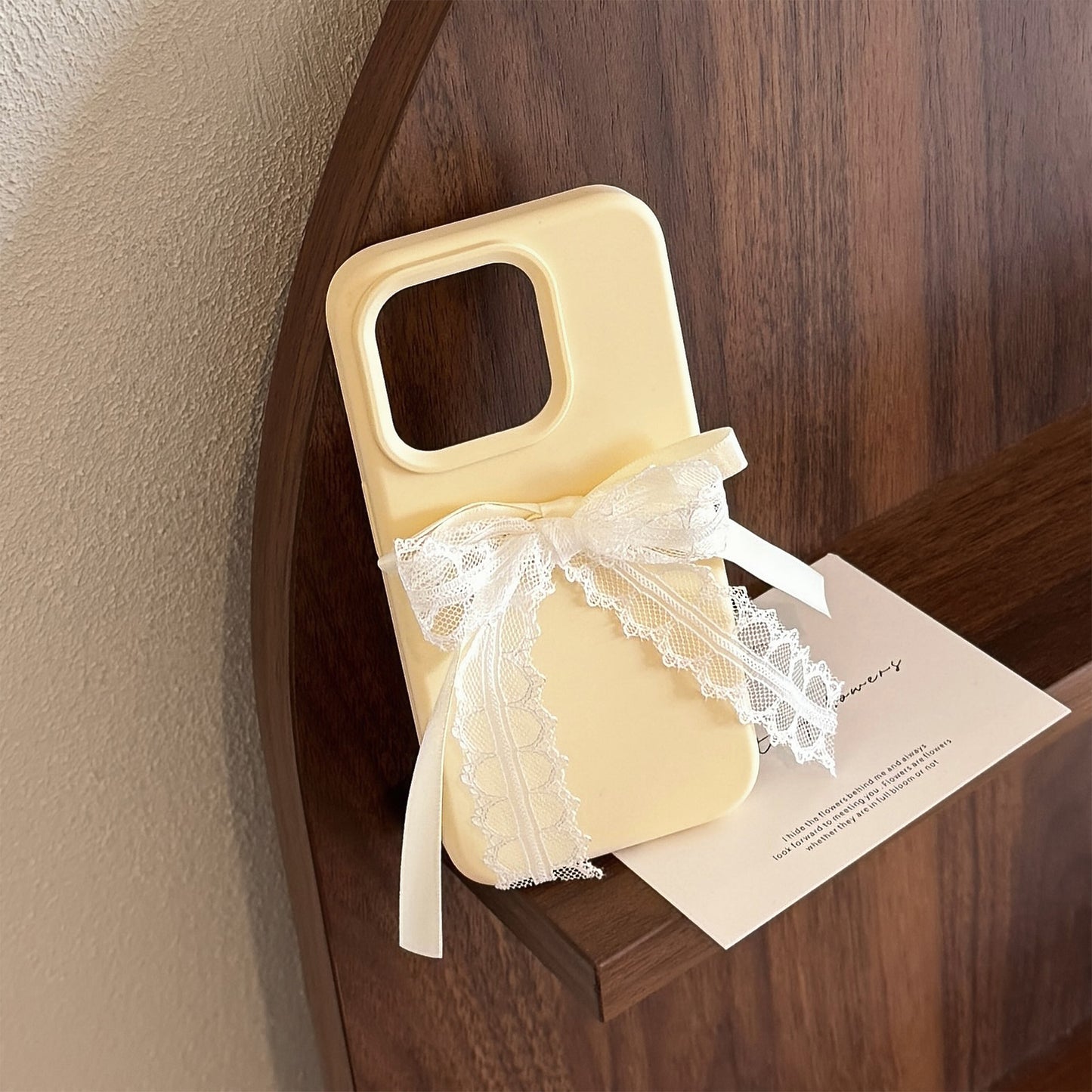 Coquette Delightful Yellow Lace Phone Case