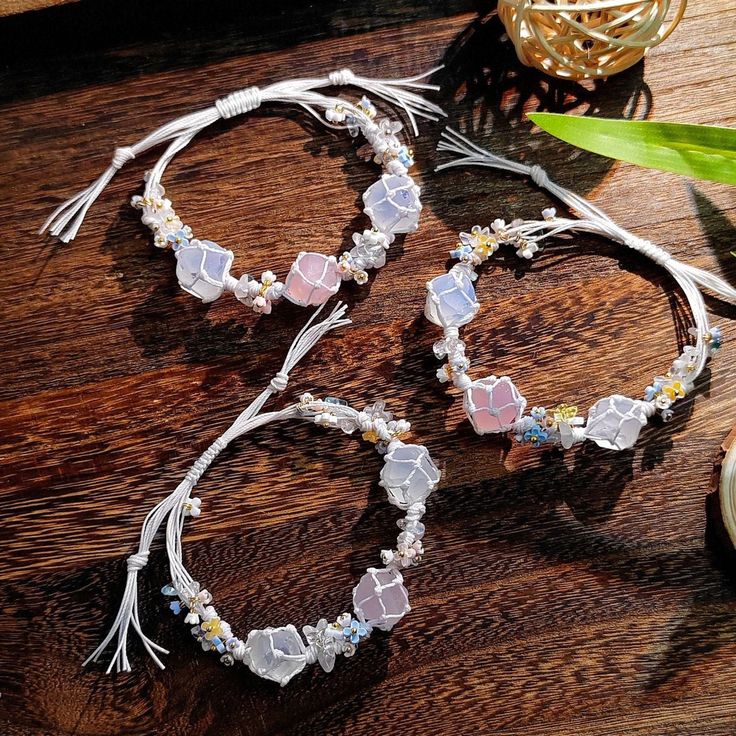 Pink Dream Garland Bracelet Handmad