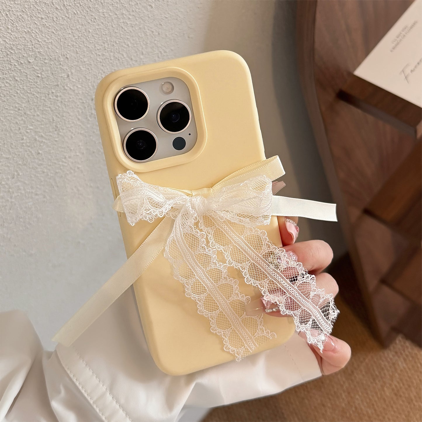 Coquette Delightful Yellow Lace Phone Case