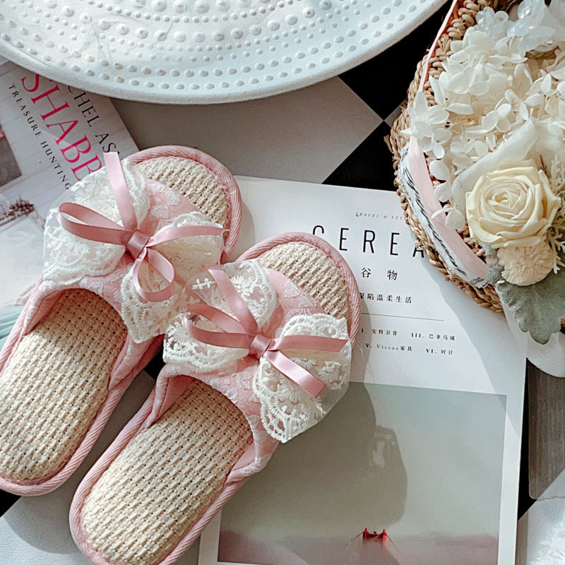 Coquette Where Petals Dream & Ribbons Dance Slippers