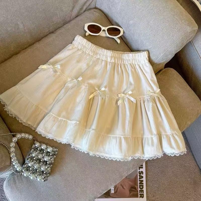 Summer Whimsy Cake Lace Puffy Mini Skirt