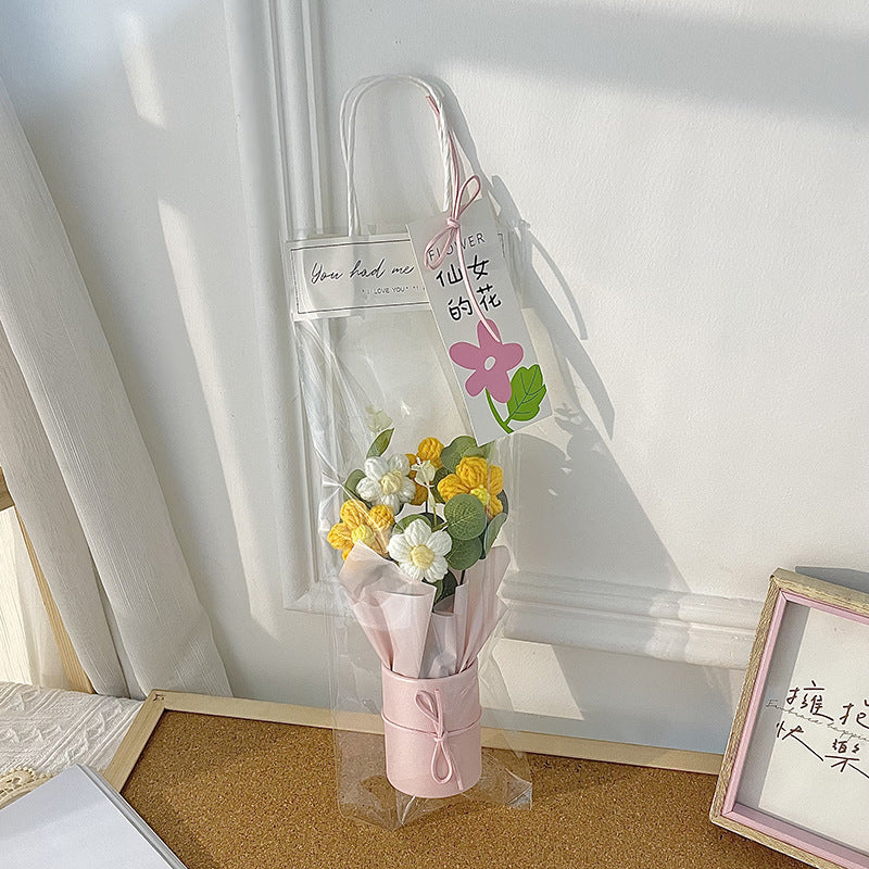 Petals practice a whisper — Yarn Bouquet