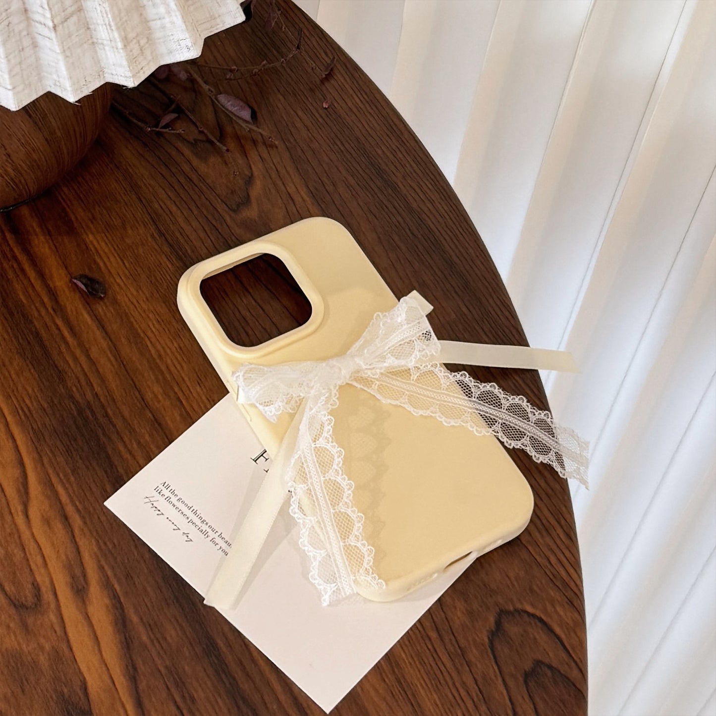 Coquette Delightful Yellow Lace Phone Case