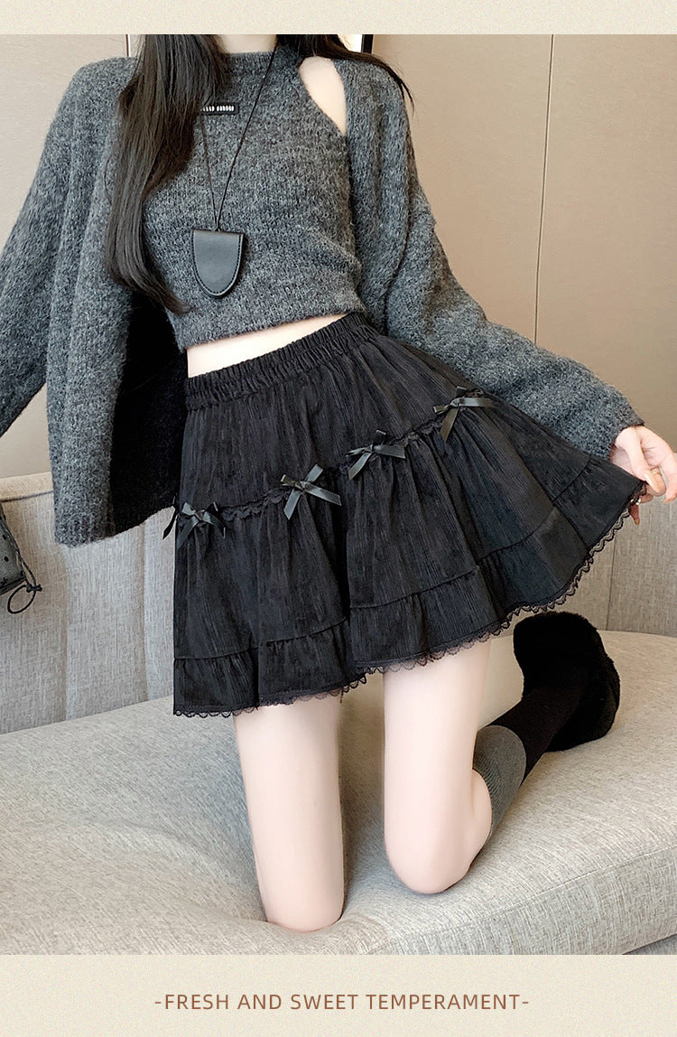 Summer Whimsy Cake Lace Puffy Mini Skirt