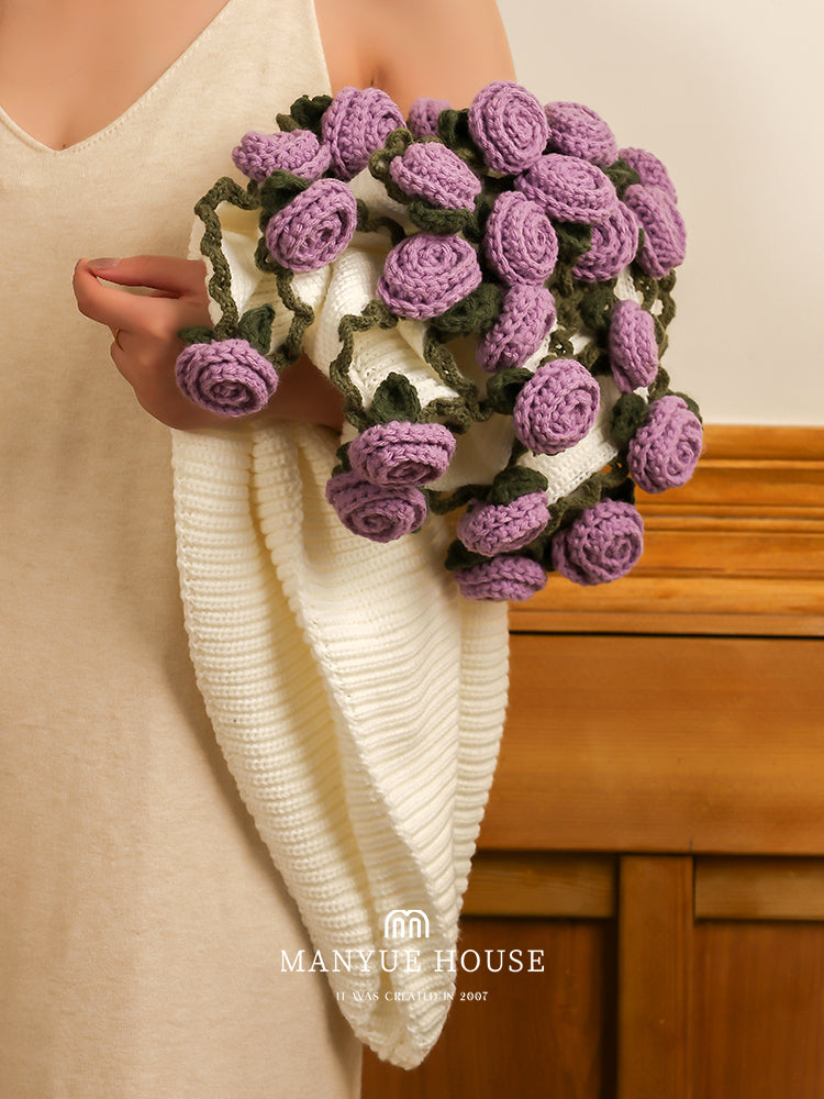 Coquette Enchanted Floral Knit Blanket