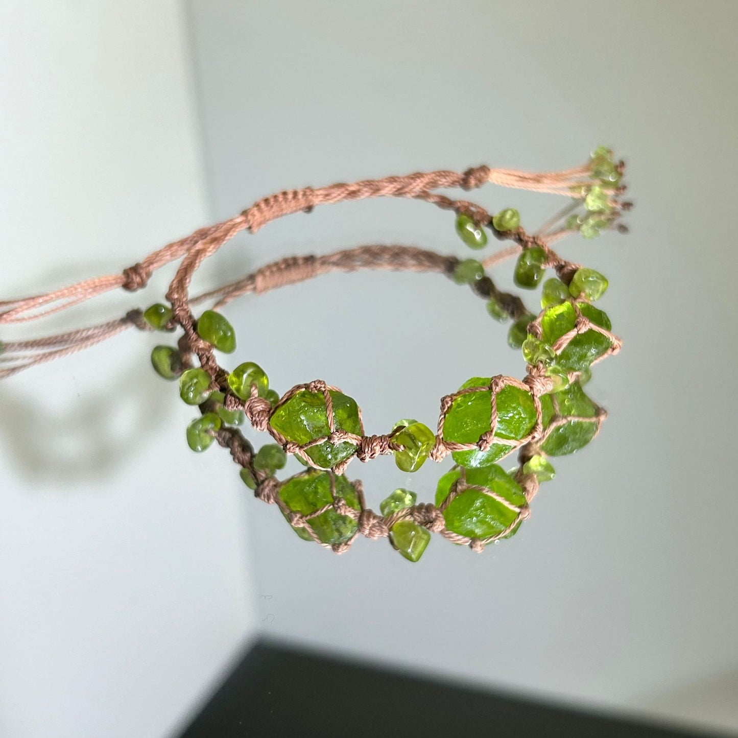 Green Leaf Harmony Bracelet Handmade
