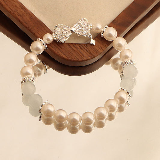 Frosted Ribbon in Moon‑Milk — Bracelet