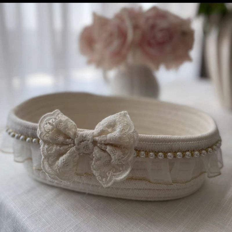 Coquette Pearls & Lace Storage Baskets