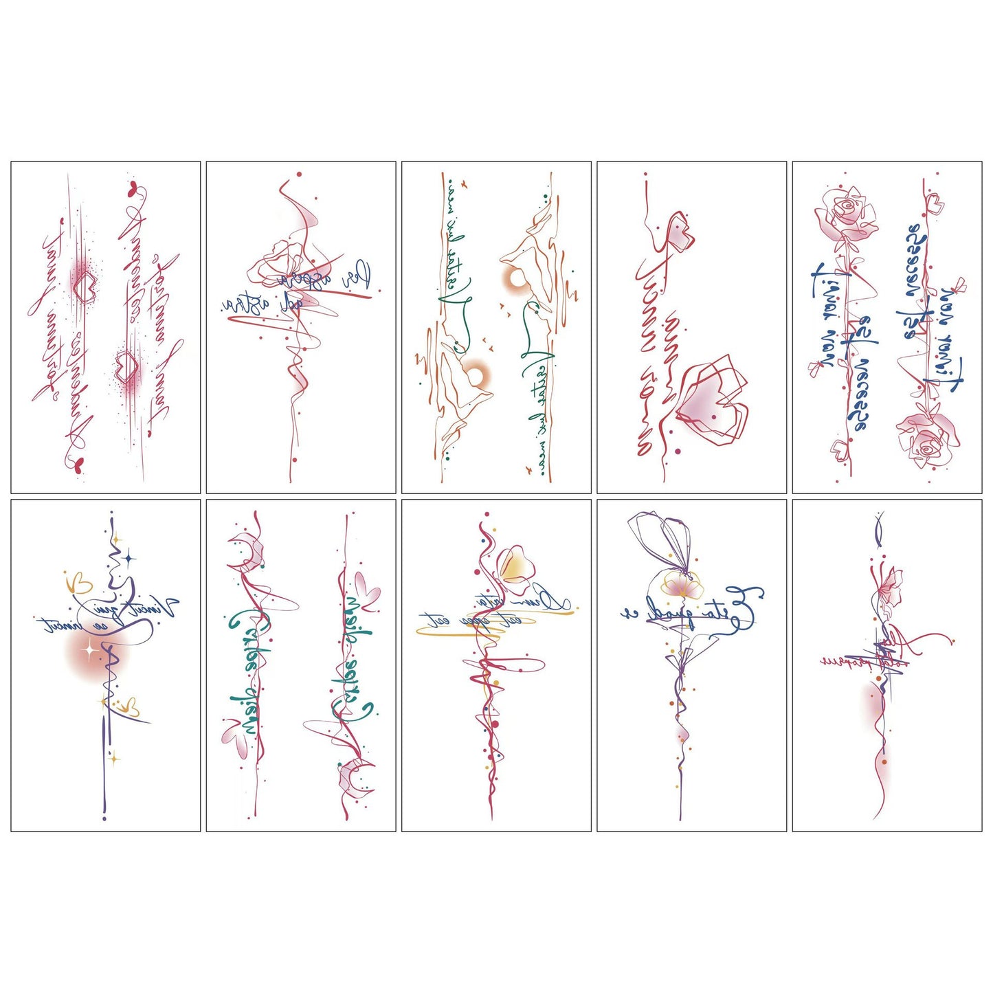 Coquette Sparkle Vibes Tattoo Sheet Set