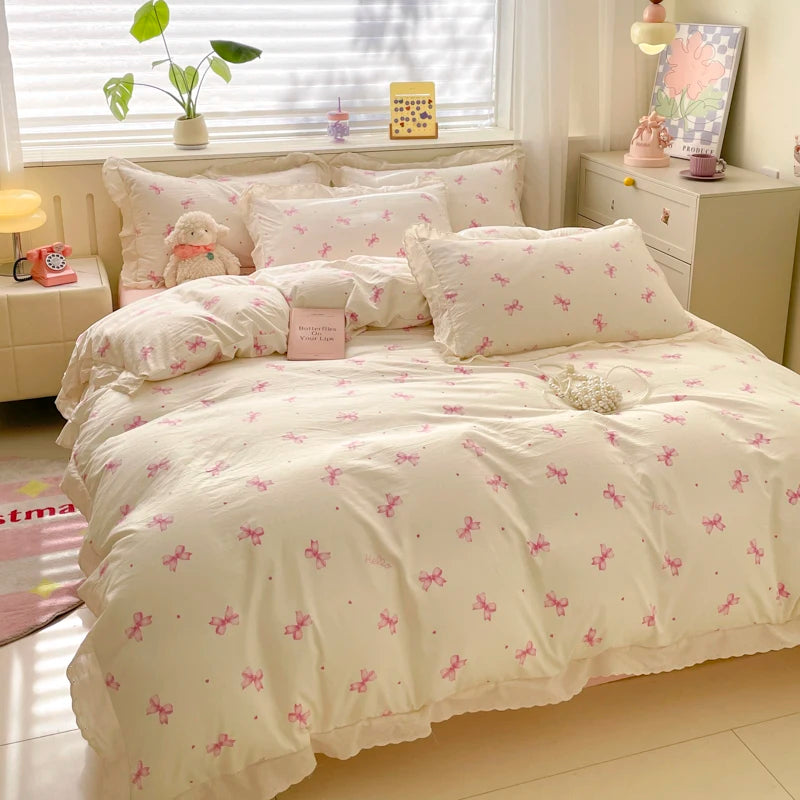 Coquette Bonenjoy Lace Bow Duvet Cover 3