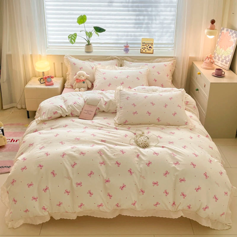Coquette Bonenjoy Lace Bow Duvet Cover 4