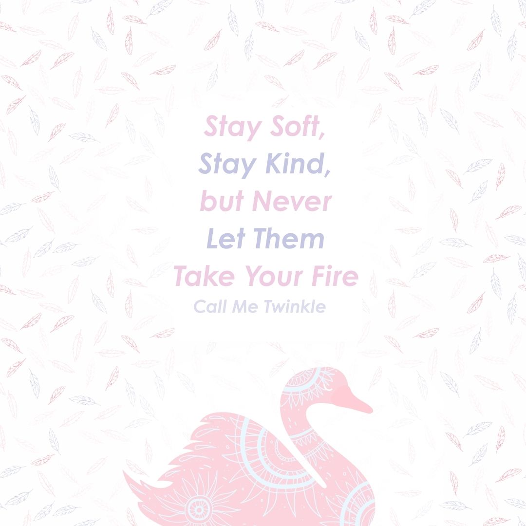 Coquette Grace Glides on Blushing Feathers Wallpaper 2