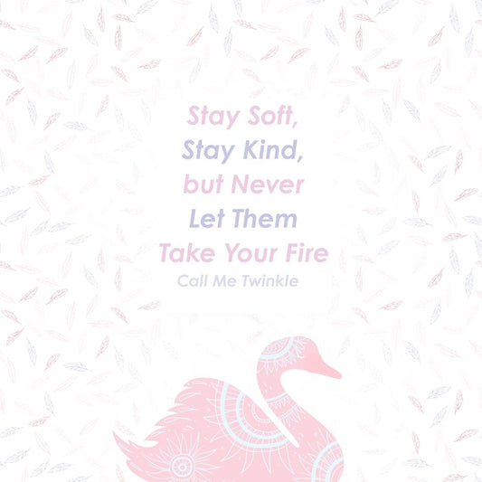 Coquette Grace Glides on Blushing Feathers Wallpaper 2