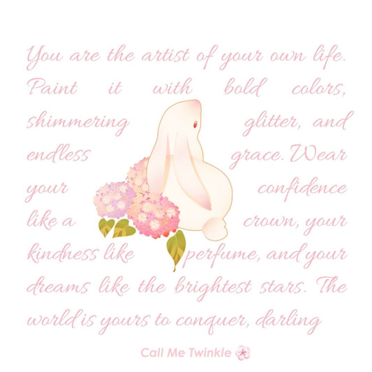 Coquette Graceful Bunny Verse Wallpaper square