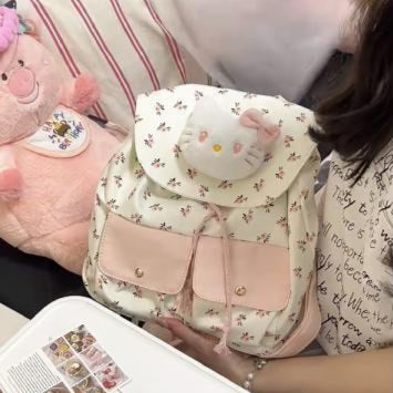 Coquette Hello Kitty Floral Charm Backpack 1