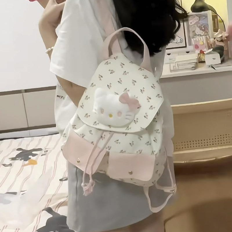 Coquette Hello Kitty Floral Charm Backpack 5