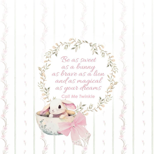 Coquette Pastel Bunny Wreath Wallpaper preview