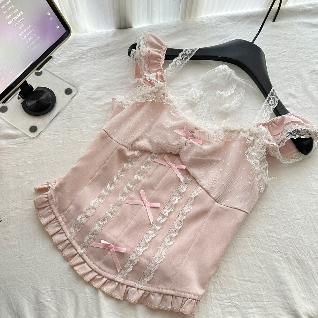 Coquette Petal Promises in Quiet Joy Top and Skirt 5