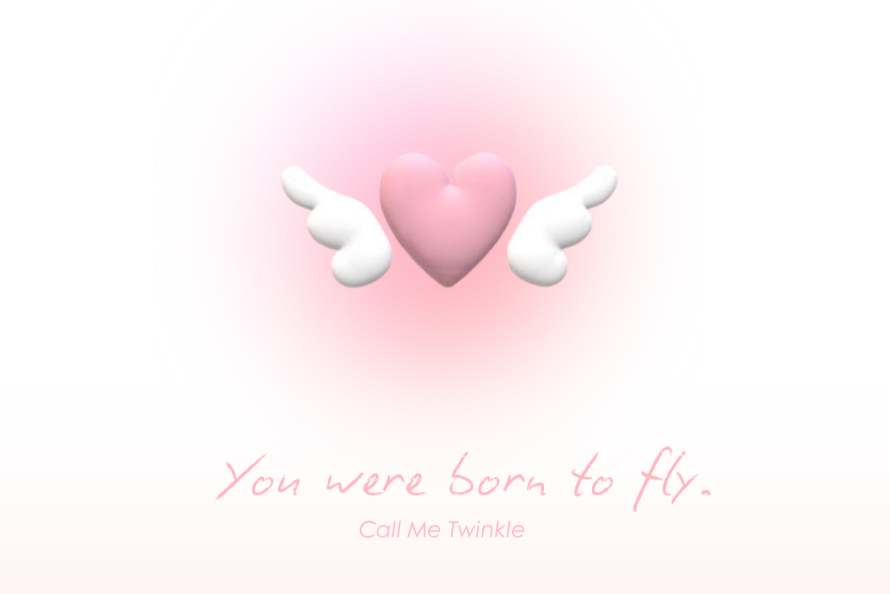Coquette Pink Heart Fly Aura Wallpaper1