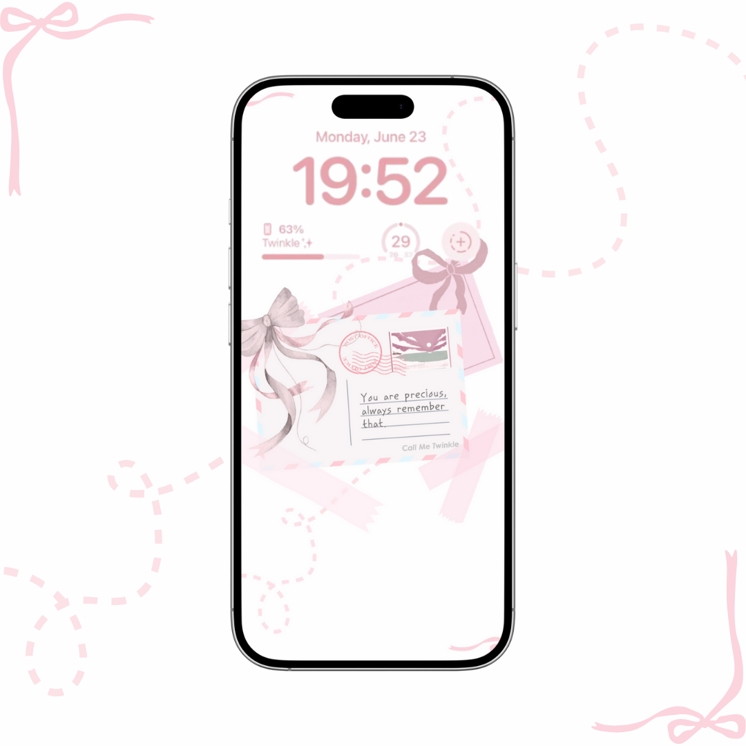 Coquette Precious Letter Wallpaper preview