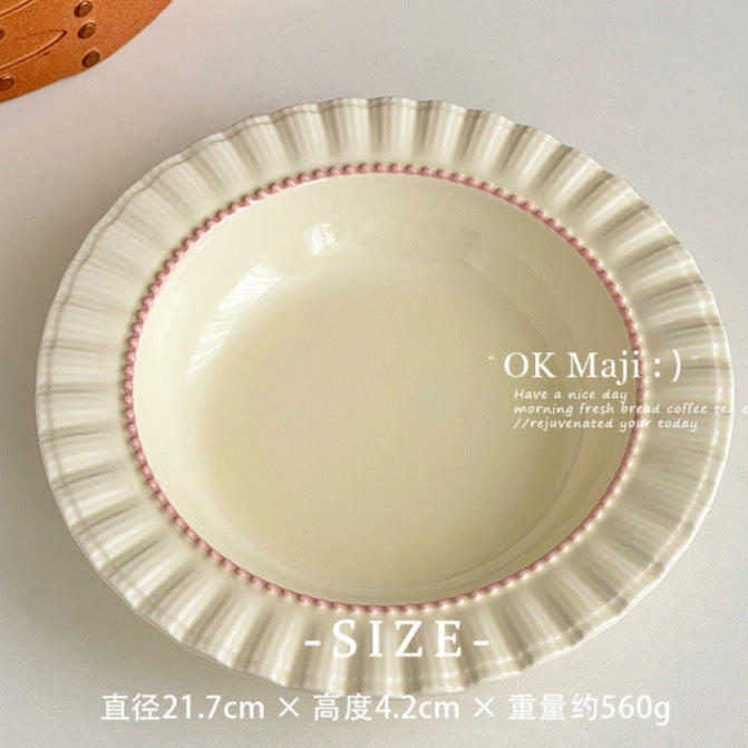 Coquette Ruffle Pearl Plate