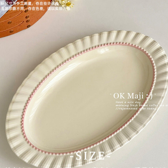 Coquette Ruffle Pearl Plate
