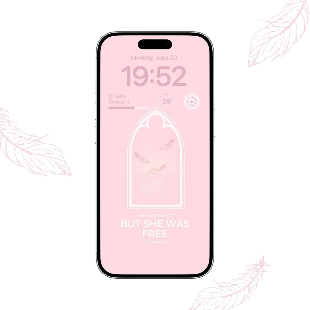 Coquette Wild and Free Wallpaper mockup