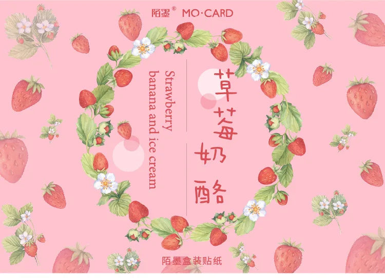 Coquette Aesthetic Strawberry Decorative Stickers Set