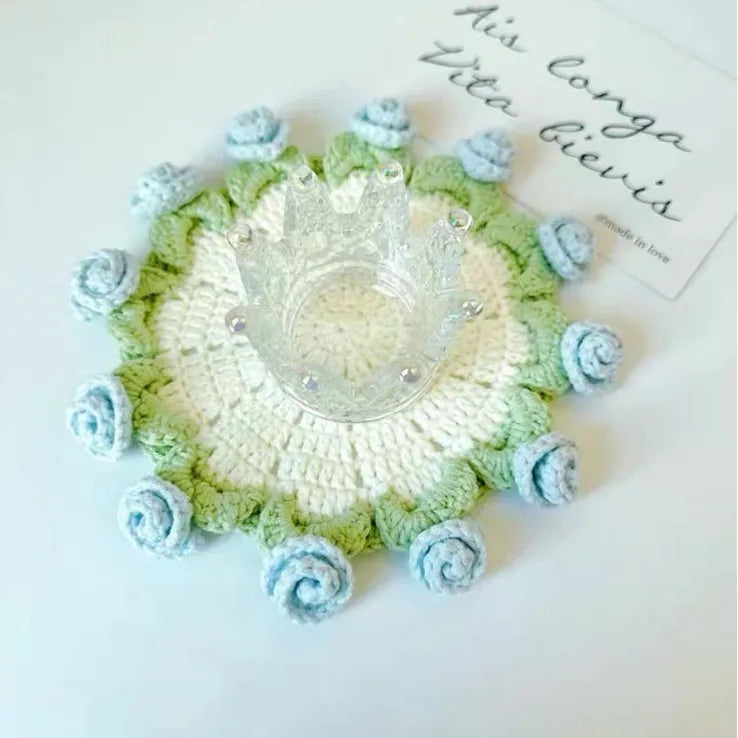 Coquette Handwoven Rose Bouquet Coaster