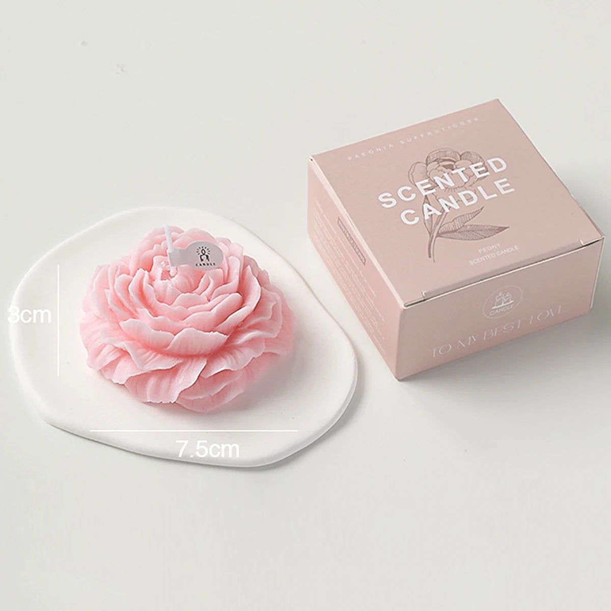 Coquette Peony Flower Scented Candle
