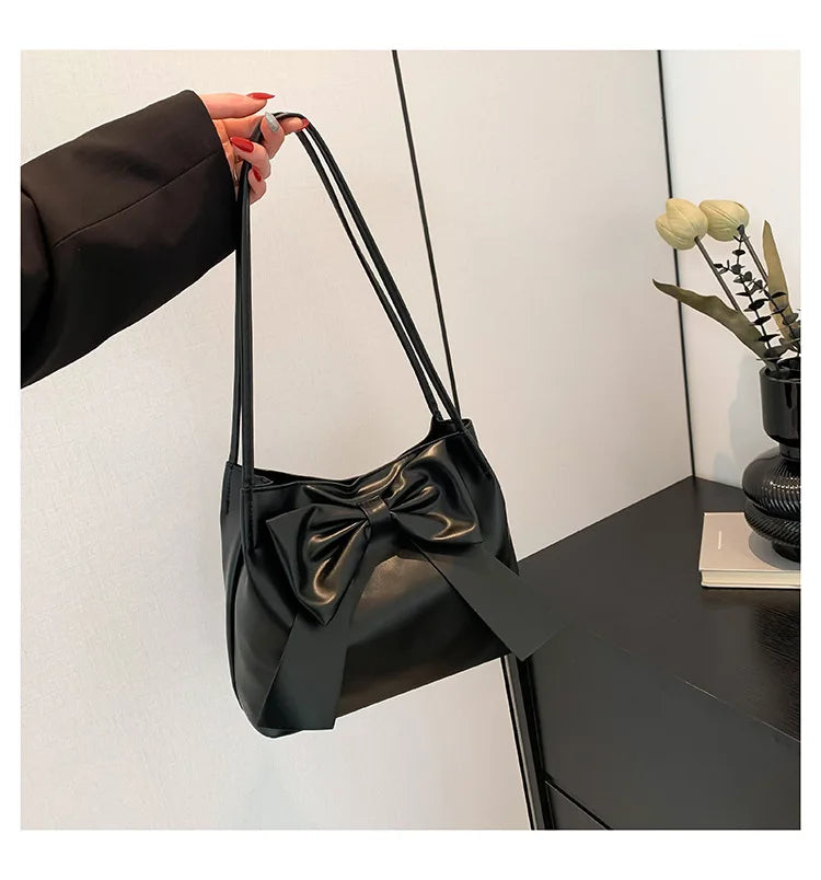 Coquette Bow Bucket Shoulder Bag