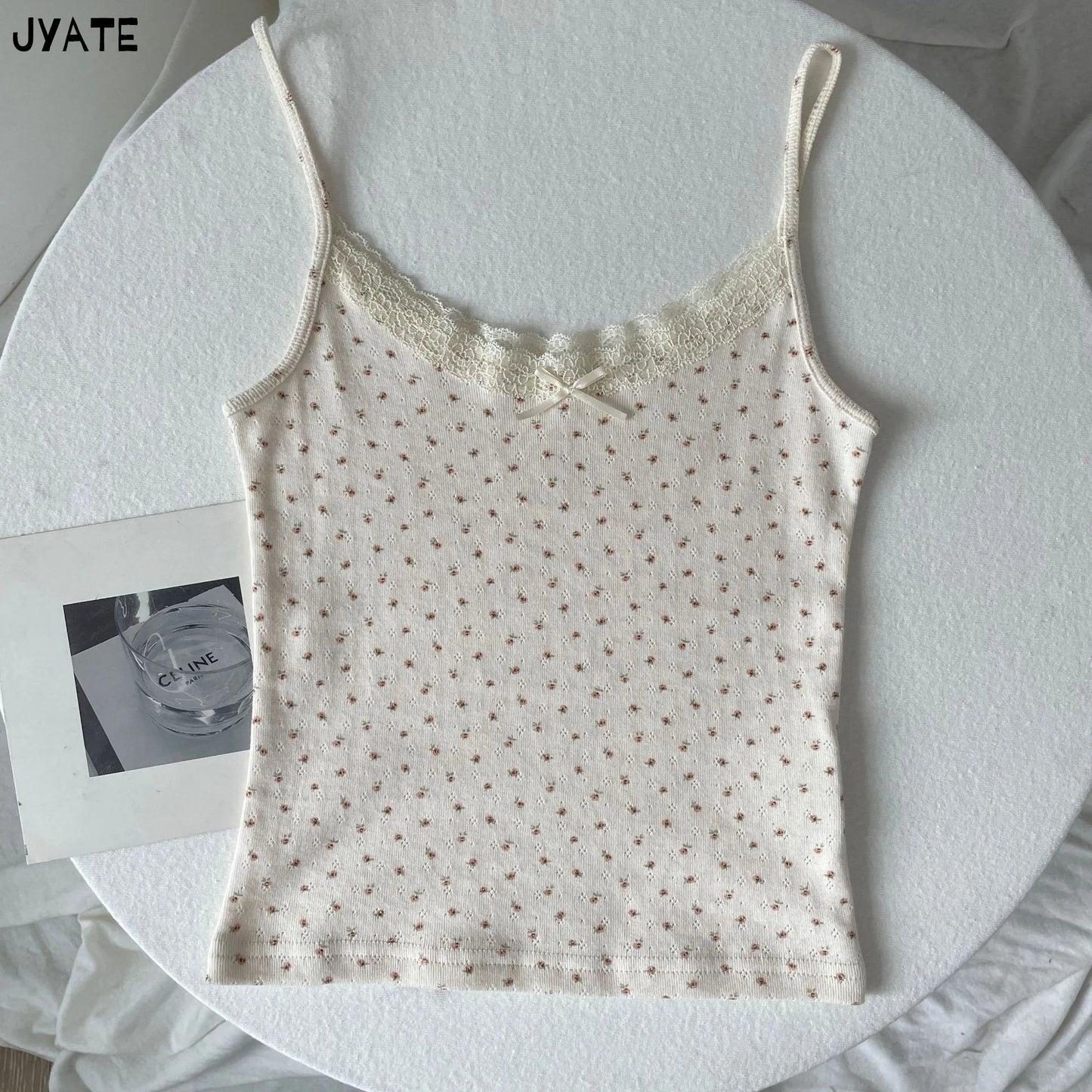 Coquette Floral Print Cami Top Set