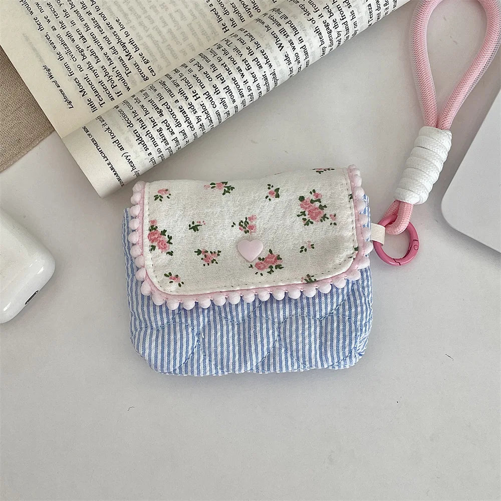Floral Cotton Women's Small Storage Bags – Cute & Lightweight Pouch