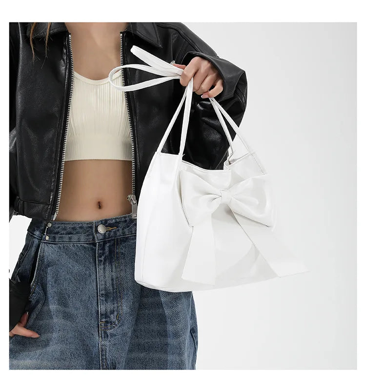 Coquette Bow Bucket Shoulder Bag