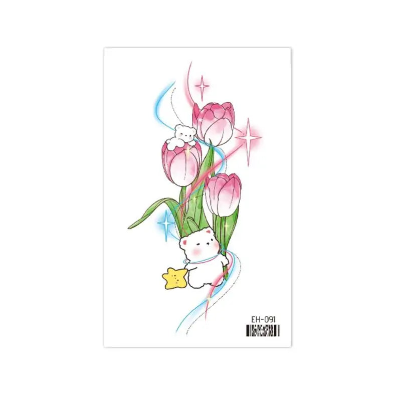 Coquette Twinkle Colorful Temporary Tattoo Sticker