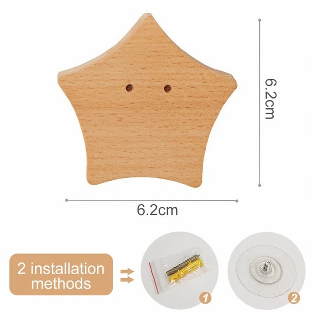 Cute Animal Wooden Hooks for Room Decor