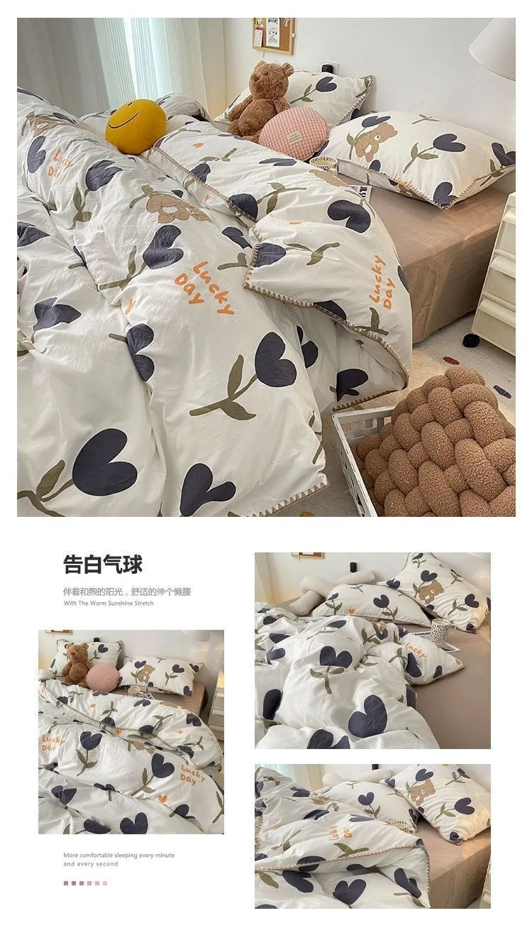 Coquette Charming Cherry Ruffle Bedding Set