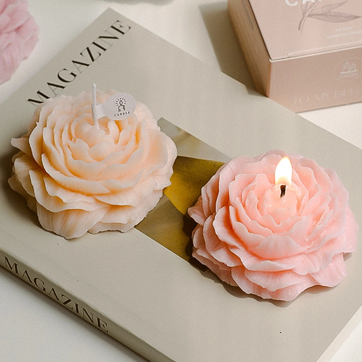 Coquette Peony Flower Scented Candle